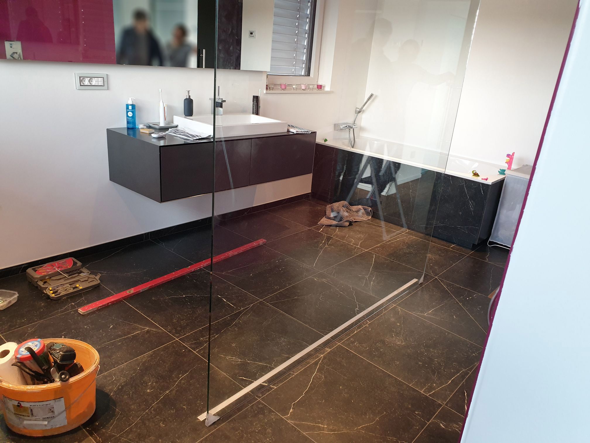 Changing the bathroom floor